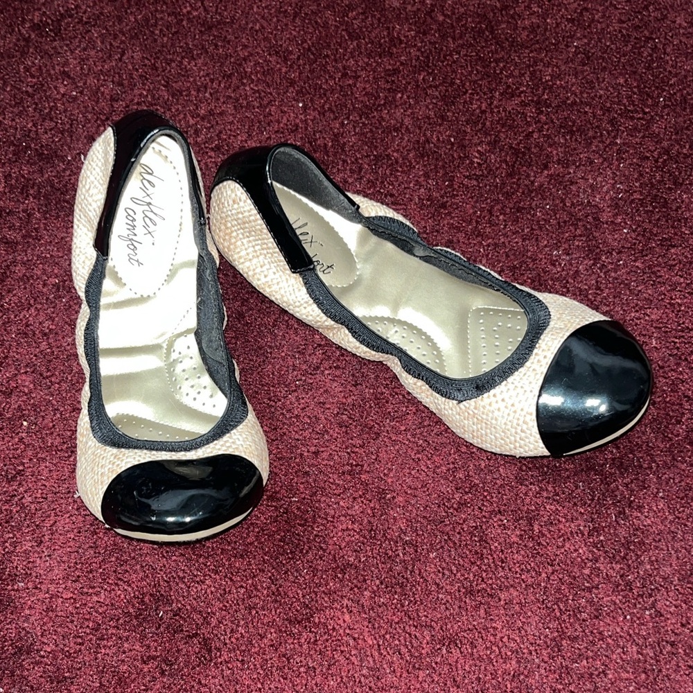 Dexflex Comfort Claire Scrunch Ballet Flats